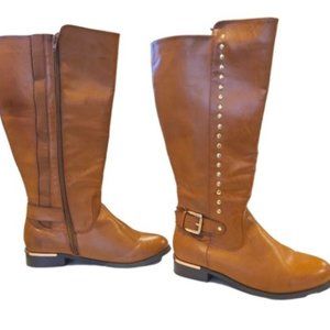 Avenue Cloud Walkers Wide Calf Phoebe Brown Knee High Boots Size 12